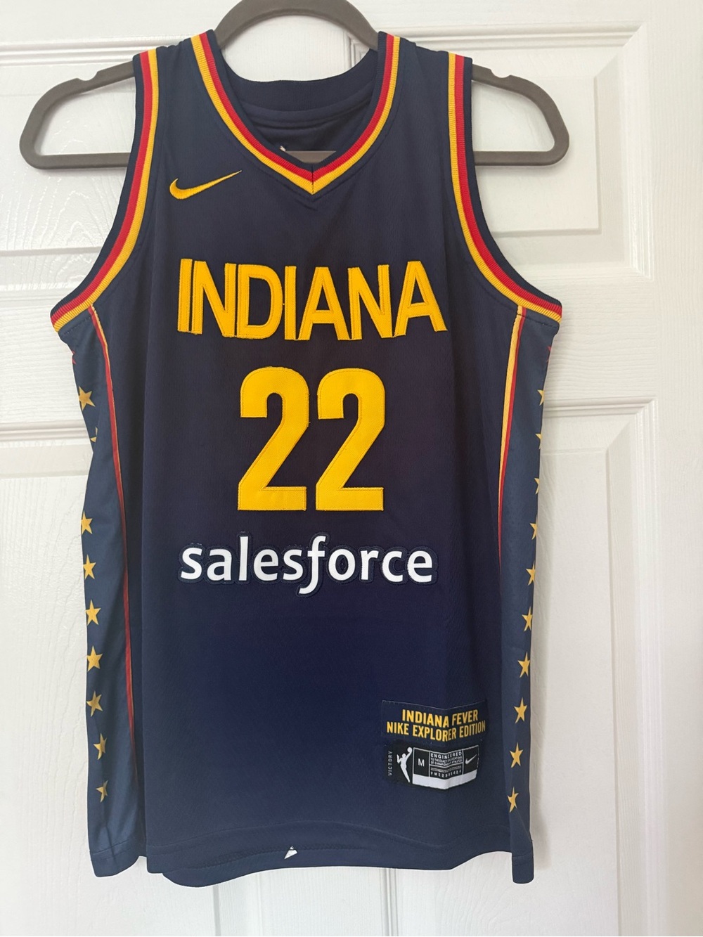 Nike Navy, Gold & Red Indiana Fever #22 Basketball Jersey